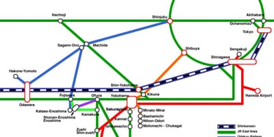 Yokohama line kort