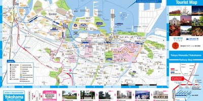 Kort af Yokohama attraktioner